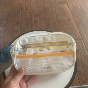White and Yellow Disney Printed belt Bag